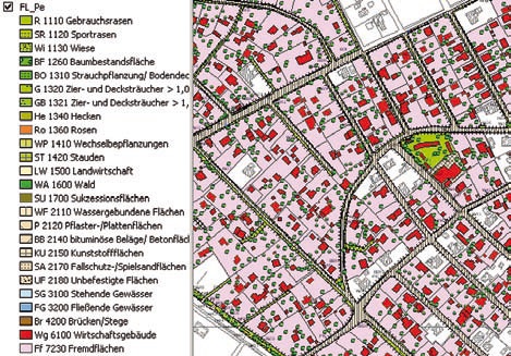 Darstellung eines Kleingartenkatasters