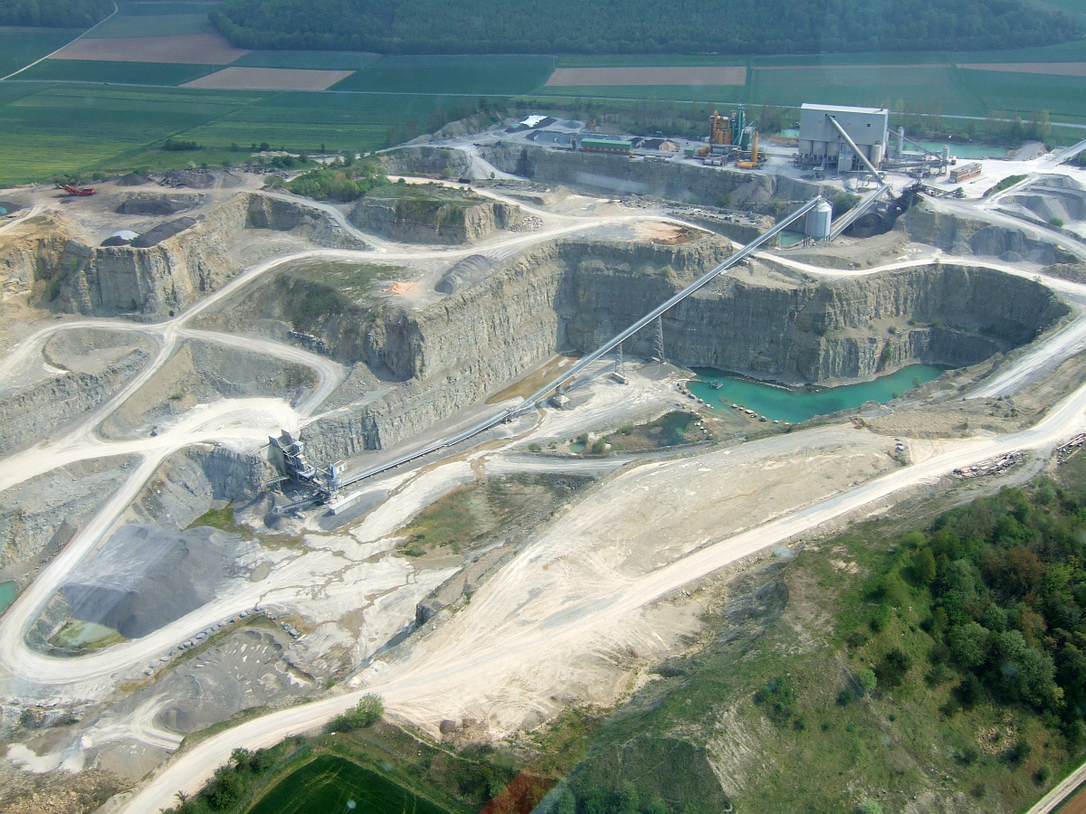 Mine Schrägaufnahme einer Mine