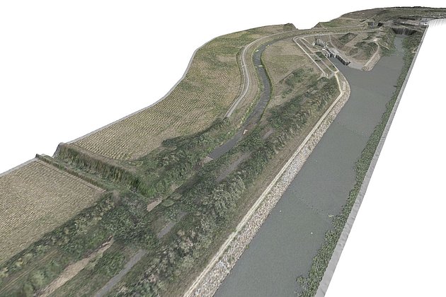 Schwarze Elster bei Niedrigwasser