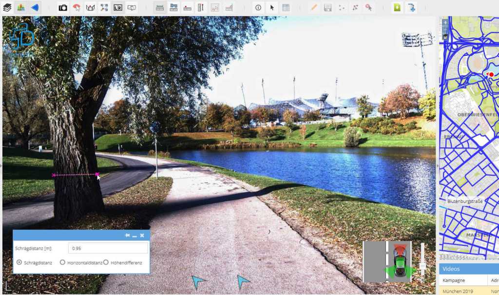 Baummessung im Münchener Olympiapark